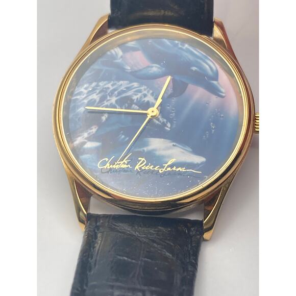 VTG Dolphin Christian Riese Lassen Womens Watch 33mm - New Battery - Adjustable - Picture 4 of 12